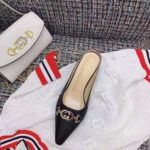 Gucci Women Zumi Leather Slide 4.6 cm Height-Black – Image 5