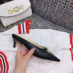 Gucci Women Zumi Leather Slide 4.6 cm Height-Black – Image 9