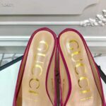 Gucci Women Zumi Leather Slide 4.6 cm Height-Rose - Image 6