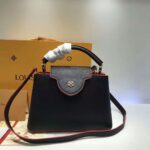 Louis Vuitton LV Capucines PM Leather Bag-Black - Image 4