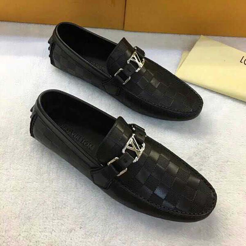 Louis Vuitton LV Men Hockenheim Moccasin Shoes Black - LULUX