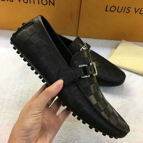 Louis Vuitton LV Men Hockenheim Moccasin Shoes Black - LULUX