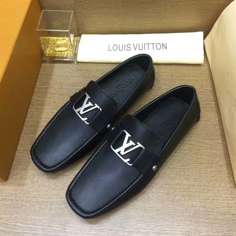 Louis Vuitton LV Men Monte Carlo Car Shoe Shoes Black - LULUX