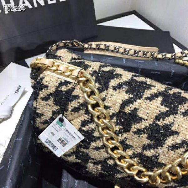 Chanel Women 19 Maxi Flap Bag-Black and Sandy (5)