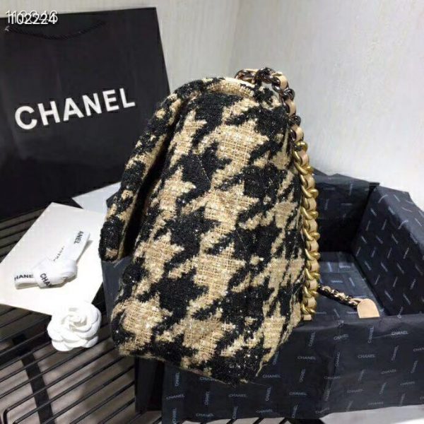 Chanel Women 19 Maxi Flap Bag-Black and Sandy (6)