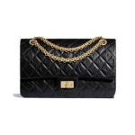 Borsa a mano Chanel da donna 2.55 in pelle di vitello invecchiata - Nero