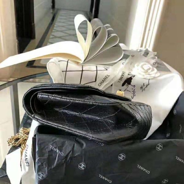 Chanel Women 2.55 Handbag in Aged Calfskin Leather-Black (3)