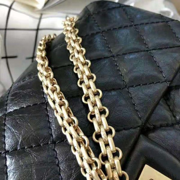 Chanel Women 2.55 Handbag in Aged Calfskin Leather-Black (6)