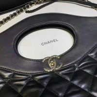 Chanel Women 31 Shopping Bag in Calfskin Leather-Black (1)