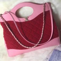 Chanel Women 31 Shopping Bag in Shearling Sheepskin and Calfskin Leather-Red (1)
