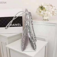 Chanel Women 31 Small Shopping Bag in Aged Calfskin Leather-Silver (1)