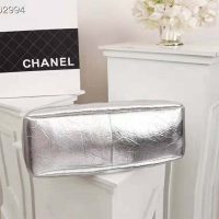 Chanel Women 31 Small Shopping Bag in Aged Calfskin Leather-Silver (1)