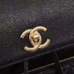 Chanel Women Backpack in Embossed Grained Calfskin Leather-Black - Imagen 6