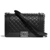 Chanel Women Boy Chanel Handbag in Calfskin Leather-Black