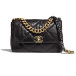 Chanel Women Chanel 19 Large Flap Bag in Goatskin Leather - Imagen 5