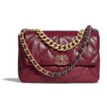 Chanel Women Chanel 19 Large Flap Bag in Goatskin Leather - Imagen 4