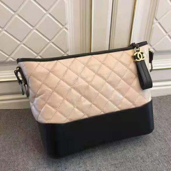 Chanel Women Chanel’s Gabrielle Large Hobo Bag in Calfskin Leather-Beige (9)