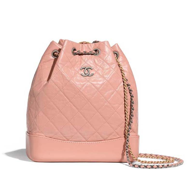 Chanel Women Chanel's Gabrielle Small Hobo Bag in Aged Smooth Calfskin-Pink  - LULUX