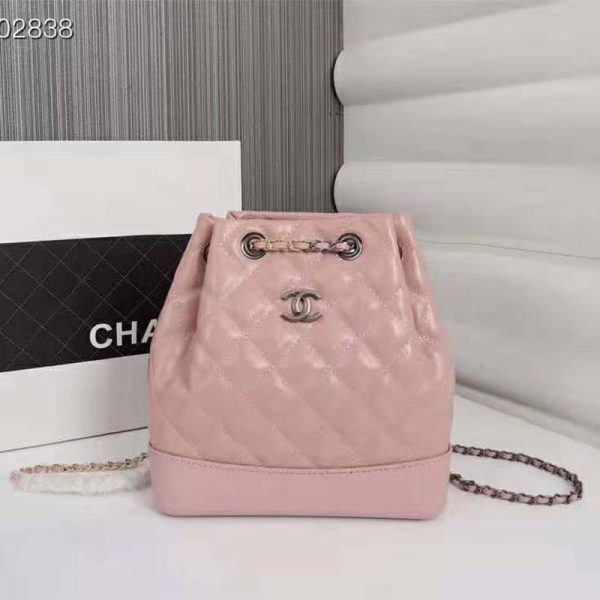 Chanel Women Chanel’s Gabrielle Small Hobo Bag in Aged Smooth Calfskin-Pink (2)