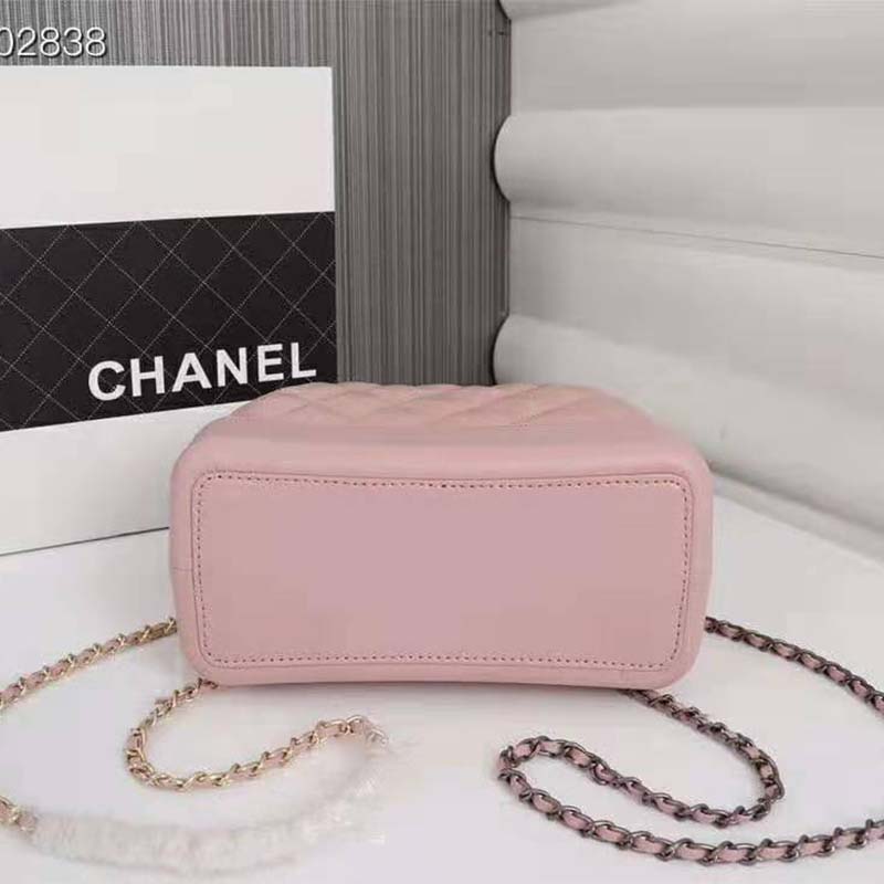 Small hobo bag, Velvet & gold metal, pink — Fashion | CHANEL