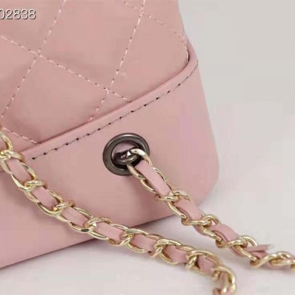 Chanel Women Chanel’s Gabrielle Small Hobo Bag in Aged Smooth Calfskin-Pink (7)