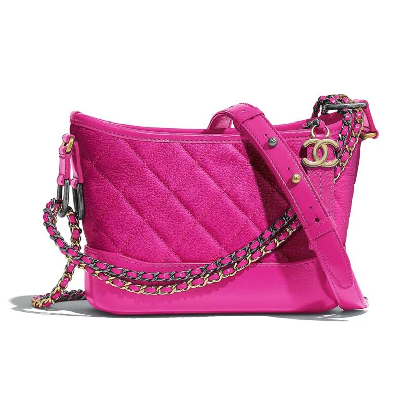 Chanel Donna Chanel Gabrielle Borsa Hobo Piccola in Pelle di Vitello