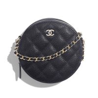 Chanel Women Classic Clutch with Chain in Grained Calfskin Leather-Black (1)