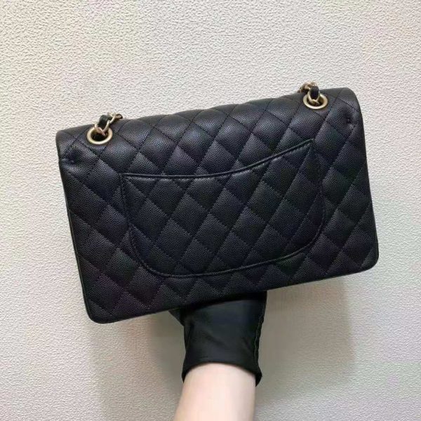 Chanel Women Classic Handbag in Grained Calfskin Leather-Black (3)