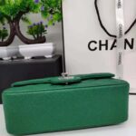 Chanel Women Classic Handbag in Lambskin Leather-Green – Bild 7