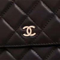 Chanel Women Classic Wallet On Chain in Lambskin Leather-Black (1)