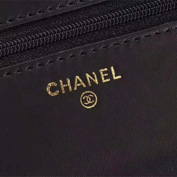 Chanel Women Classic Wallet On Chain in Lambskin Leather-Black (8)