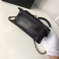 Chanel Women Flap Bag Black Ringer Pearl in Goatskin Leather (7)
