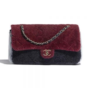 Chanel Women Flap Bag in Shearling Sheepskin Leather