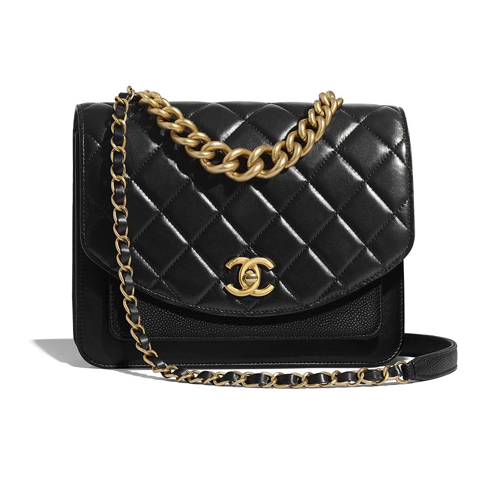 Chanel A35200 Y04059 Classic CC Flap Black / 94305 Lambskin Mini Shoulder  Bags Pbhw