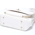 Chanel Women Flap Bag with Top Handle in Grained Calfskin Leather-White – Bild 4