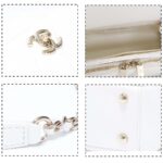 Chanel Women Flap Bag with Top Handle in Grained Calfskin Leather-White – Bild 6