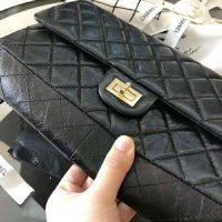 Chanel Women Large 2.55 Handbag in Aged Calfskin Leather-Black (1)
