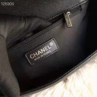 Chanel Women Large Boy Chanel Handbag in Calfskin Leather-Black (1)