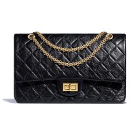 Chanel Women Maxi 2.55 Handbag in Aged Calfskin Leather-Black (1)