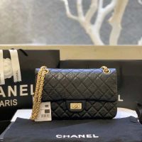 Chanel Women Maxi 2.55 Handbag in Aged Calfskin Leather-Black (1)