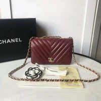 Chanel Women Mini Flap Bag in Calfskin Leather-Red (1)