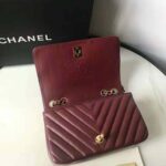 Chanel Women Mini Flap Bag in Calfskin Leather-Red - immagine 5