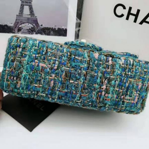 Chanel Women Mini Flap Bag in Tweeds & Fabrics-Blue (12)