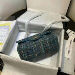 Chanel Women Mini Flap Bag in Tweeds & Fabrics-Blue - Bild 8