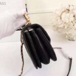 Chanel Women Organ Bag with Top Handle in Embossed Calfskin Leather-Black – Image 6