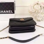 Chanel Women Organ Bag with Top Handle in Embossed Calfskin Leather-Black – Image 5