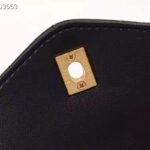 Chanel Women Organ Bag with Top Handle in Embossed Calfskin Leather-Black – Image 10