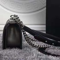 Chanel Women Small Boy Chanel Handbag in Calfskin Leather-Black (1)