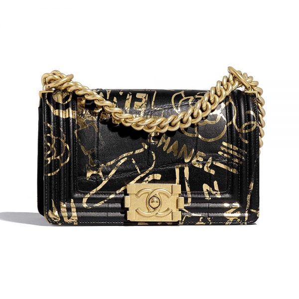 Chanel Women Small Boy Chanel Handbag in Crocodile Embossed Printed Leather (1)