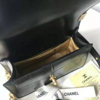 Chanel Women Small Boy Chanel Handbag in Crocodile Embossed Printed Leather (1)